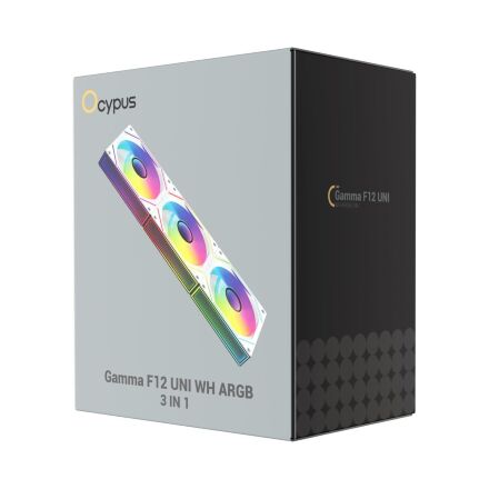 Кулер для корпуса OCYPUS GAMMA F12 UNI WH ARG (GAMMA-F12-WH3AM00U-GL)