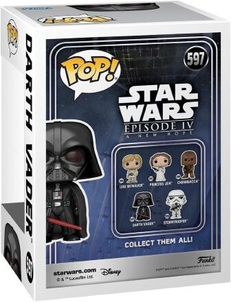 Фігурка Funko Star Wars: Darth Vader Фанко Зоряні війни Дарт Вейдер 597