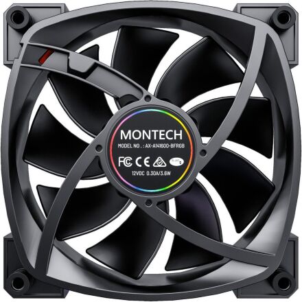 Кулер для корпуса MONTECH RX140 PWM BLACK