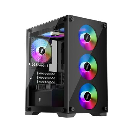 Корпус для ПК 1stPlayer X2-M-BK-4F1-PS-600FK-EU