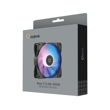 Кулер для корпуса OCYPUS BETA F12 BK ARGB REVERSE BLADE (BETA-F12-BK1AM01X-GL)