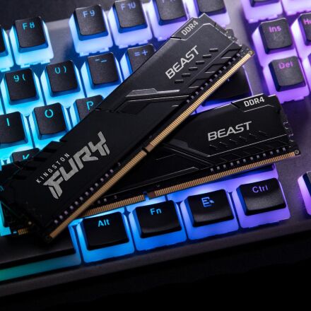 Модуль памяти для компьютера DDR4 64GB (2x32GB) 3600 MHz Fury Beast Black Kingston Fury (ex.HyperX) (KF436C18BBK2/64)