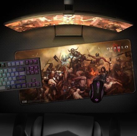Килимок для миші ігрова поверхня Blizzard DIABLO 4 Heroes (Діабло) XL (90*42 cm)