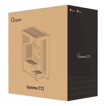 Корпус для ПК OCYPUS GAMMA C72 WH (GAMMA-C72-WHD000XX-GL)