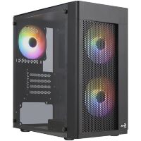 Корпус для ПК AeroCool Hexform-G-BK-v2 Black 600W (ACCX-PV38004.11)
