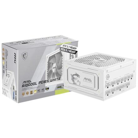 Блок питания MSI 1000W (MAG A1000GL PCIE5 WHITE)