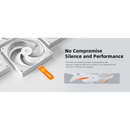 Кулер для корпуса ID-Cooling Вентилятор ID-Cooling AS-140-W White (AS-140-W)