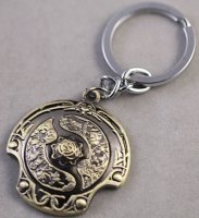Брелок Dota 2 shield Дота 2 (колір сірий)