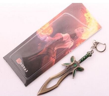 Брелок DOTA 2 Butterfly Sword Дота 2 меч метал колір бронза 6 см.