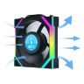 Кулер для корпуса Lian Li UNI Fan SL WIRELESS LCD 120-1, Black (G99.12SLLCD1W1B.00)