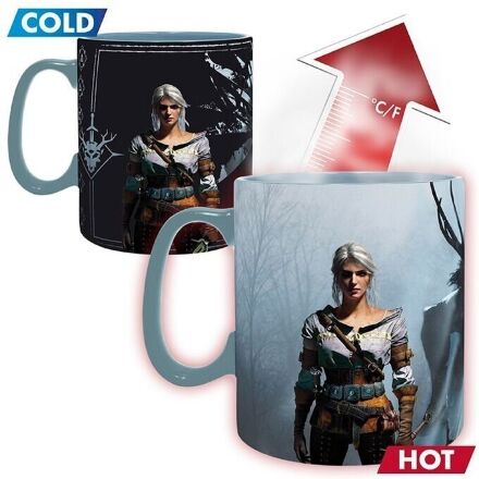 Чашка хамелеон WITCHER Geralt and Ciri Ведьмак кружка Геральт и Цири 460 мл (меняет цвет)