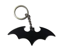 Брелок Batman Logo Keychain ABS пластик Бетмен Логотип чорний 8 см.