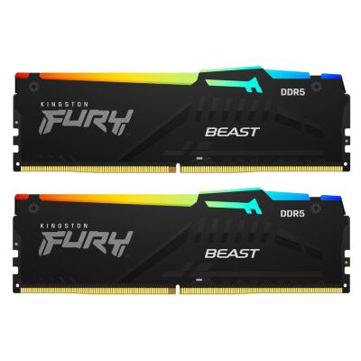 Модуль памяти для компьютера DDR5 32GB (2x16GB) 6000 MHz Beast RGB EXPO Kingston Fury (ex.HyperX) (KF560C30BBEAK2-32)