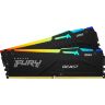 Модуль памяти для компьютера DDR5 64GB (2x32GB) 6000 MHz Beast RGB EXPO Black Kingston Fury (ex.HyperX) (KF560C36BBE2AK2-64)
