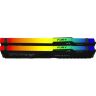 Модуль памяти для компьютера DDR5 64GB (2x32GB) 6000 MHz Beast RGB EXPO Black Kingston Fury (ex.HyperX) (KF560C36BBE2AK2-64)