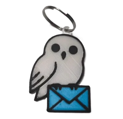 Брелок Harry Potter Hedwig Keychain ABS пластик Сова Букля 6 см.