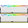 Модуль памяти для компьютера DDR5 32GB (2x16GB) 5600 MHz FURY Beast White RGB Kingston Fury (ex.HyperX) (KF556C40BWAK2-32)