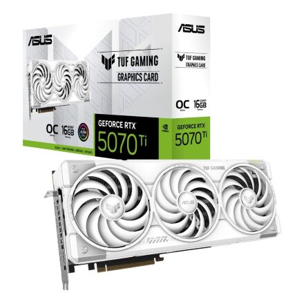 Видеокарта ASUS GeForce RTX5070 Ti 16GB TUF OC WHITE GAMING (TUF-RTX5070TI-O16G-WHITE-GAMING)