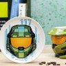 Чашка + тарелка Halo Master Chief Sculpted 3D Mug Спартанец Хейло Мастер Чиф