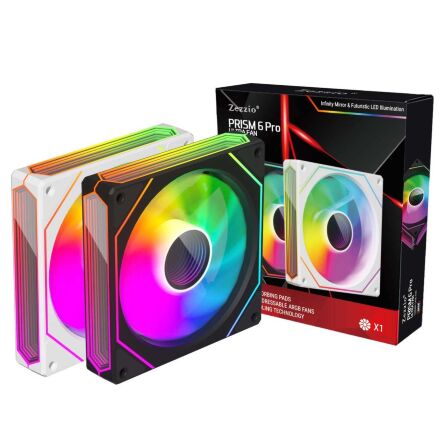 Кулер для корпуса Zezzio PRISM 6 Pro ARGB Black