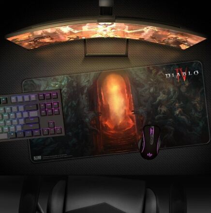 Килимок для миші ігрова поверхня Blizzard DIABLO IV 4 Gate of Hell Діабло XL (90*42 cm)