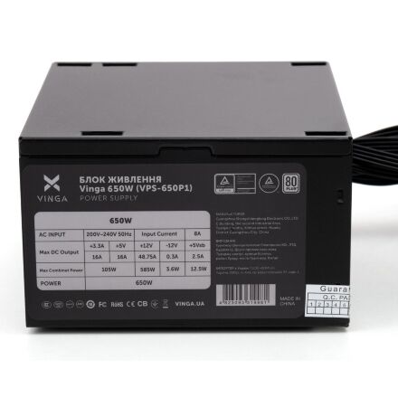 Блок питания Vinga 650W ОЕМ (VPS-650P1)